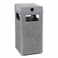 Global Industrial Square Ashtray/Trash Can, Gray, Steel 239576GY